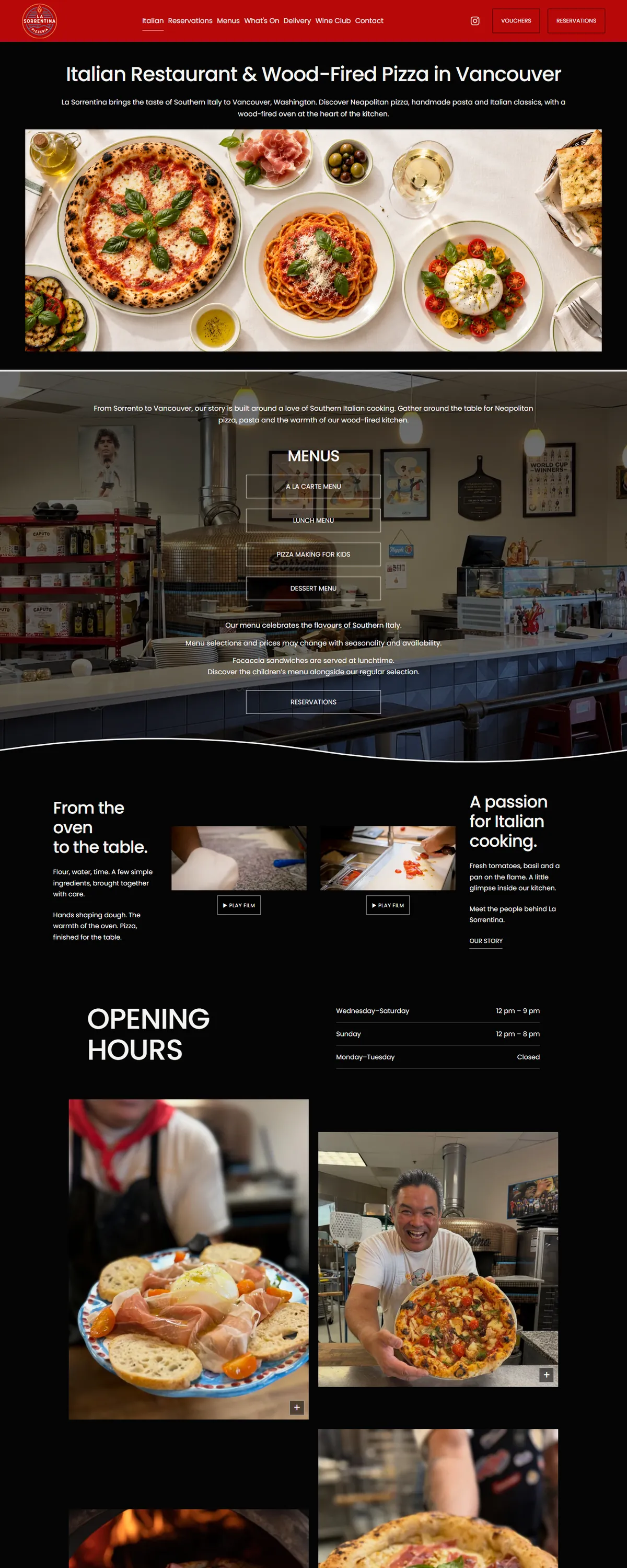 La Sorrentina home page, full length